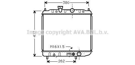 Радіатор, охолодження двигуна AVA QUALITY COOLING AVA COOLING MTA2036