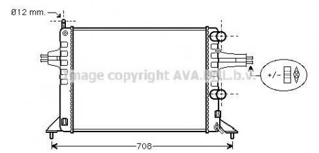 Радиатор охлаждения двигателя ASTRA G 1.2 MT-AC 98-04 (Ava) AVA COOLING OL2257