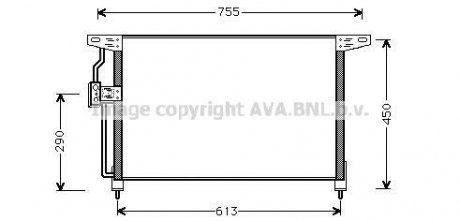 Конденсор кондиціонера COND OMEGA B ALL 94-(AVA) AVA COOLING OL5228