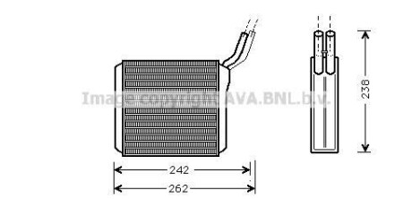 Радіатор пічки AVA QUALITY COOLING AVA COOLING OL6205