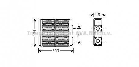 Радіатор пічки AVA QUALITY COOLING AVA COOLING OL6403