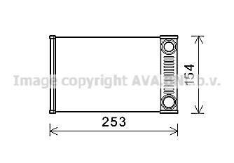 Радиатор отопителя салона Chevrolet Aveo/Sonic 2011> / Tracker 2013> AVA AVA COOLING OL6656