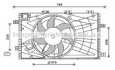 Вентилятор, охлаждение двигателя AVA COOLING OL7621