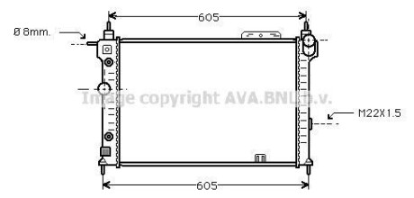 Радіатор, охолодження двигуна AVA QUALITY COOLING AVA COOLING OLA2029