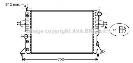 Радиатор охлаждения двигателя ASTRA G/ZAFIRA AT+AC AVA COOLING OLA2254 (фото 1)