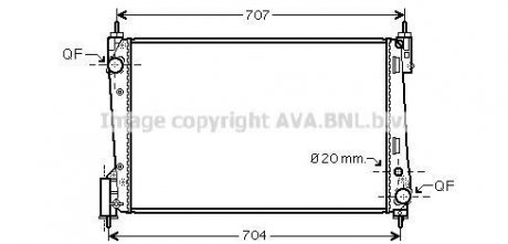 Радиатор охлаждения CORSA D 13CDTi MT 06-(выр-во AVA) AVA COOLING OLA2423