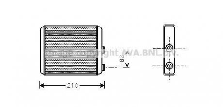 Радіатор обігрівача салону Opel Meriva 04>10 AVA AVA COOLING OLA6353