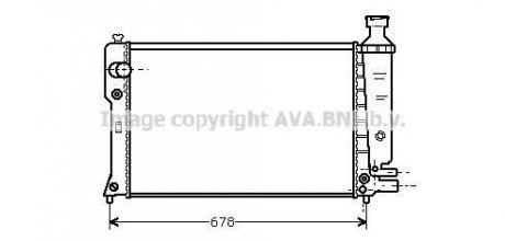 Радіатор, охолодження двигуна AVA QUALITY COOLING AVA COOLING PE2097