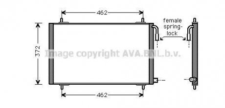 Радіатор кондиціонера AVA QUALITY COOLING AVA COOLING PE5191 (фото 1)