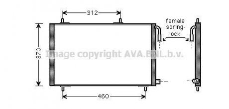 Радіатор кондиціонера AVA QUALITY COOLING AVA COOLING PE5257