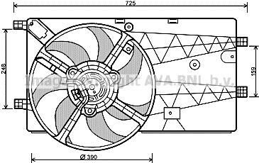 Вентилятор, охлаждение двигателя AVA QUALITY COOLING AVA COOLING PE7548