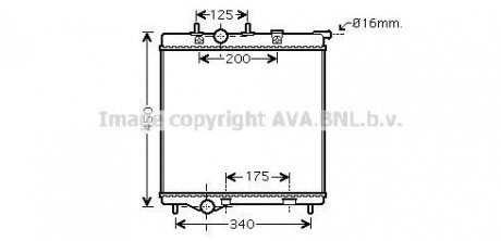 Радиатор охлаждения Citroen C3/Peugeot 207/208 1.4/1.6 07- AVA QUALITY COOLING AVA COOLING PEA2298