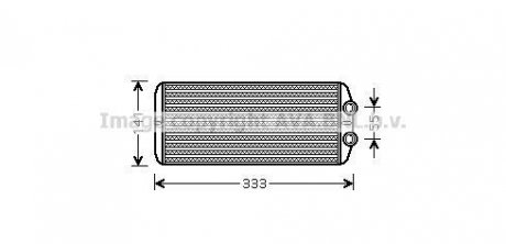 Радіатор обігрівача салону PSA Partner Berlingo 08> 1.6VTi 1.6 HDI MT AC+/- AVA AVA COOLING PEA6312