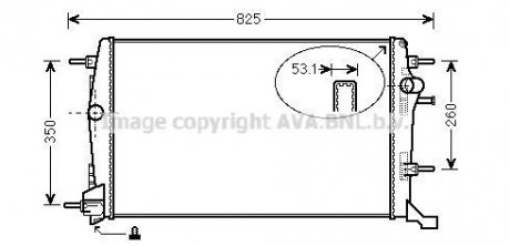 Радіатор, охолодження двигуна AVA QUALITY COOLING AVA COOLING RT2414 (фото 1)