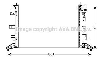 Радіатор, охолодження двигуна AVA QUALITY COOLING AVA COOLING RT2425 (фото 1)