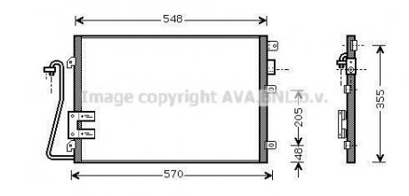 Конденсатор кондиционера RENAULT (AVA) AVA QUALITY COOLING AVA COOLING RT5376D (фото 1)