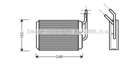 Радіатор пічки AVA QUALITY COOLING AVA COOLING RT6220