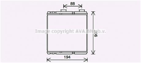 Радіатор обігрівача салону Renault Laguna III AVA AVA COOLING RT6634 (фото 1)