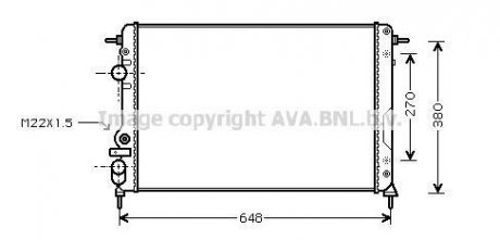 Радіатор, охолодження двигуна QUALITY COOLING AVA COOLING RTA2266 (фото 1)