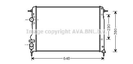 Радіатор, охолодження двигуна AVA QUALITY COOLING AVA COOLING RTA2312