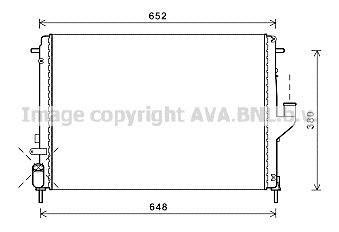 Радіатор двигуна DACIA (AVA) AVA QUALITY COOLING AVA COOLING RTA2478 (фото 1)