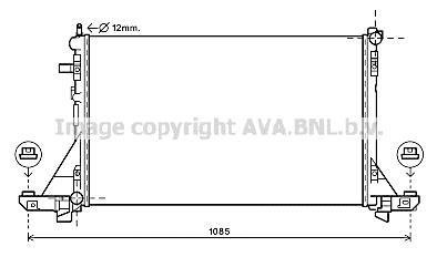 Радиатор охлаждения NISSAN NV 400/OPEL MOVANO B (AVA) AVA COOLING RTA2560