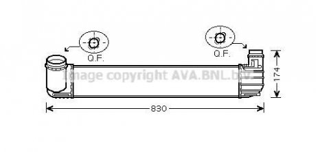 Интеркулер Renault Megane III 1,6CDI 1,9DCI 2,0TCe AVA COOLING RTA4411