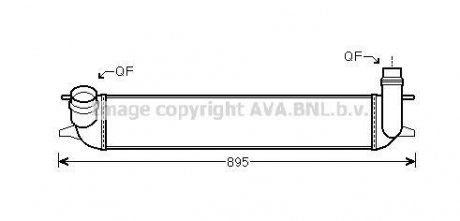 Інтеркулер RENAULT LAGUNA (2008) 2.0 DCI (AVA) AVA COOLING RTA4462 (фото 1)