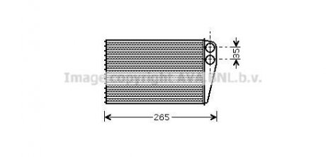 Радиатор отопителя RENAULT GRAND SCENIC (2003) (AVA) AVA COOLING RTA6354 (фото 1)