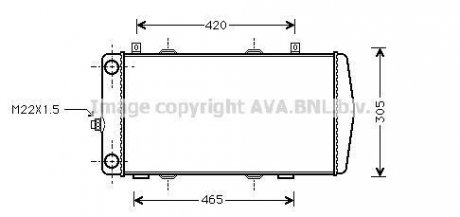 Радіатор, охолодження двигуна AVA QUALITY COOLING AVA COOLING SA2004 (фото 1)