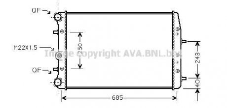 Радіатор системи охолодженняя AVA QUALITY COOLING AVA COOLING SAA2008