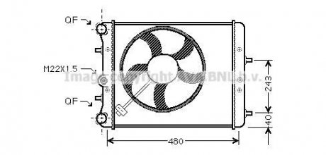 Радіатор, охолодження двигуна QUALITY COOLING AVA COOLING SAA2013 (фото 1)