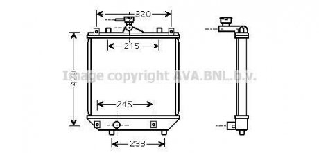Радіатор, охолодження двигуна AVA QUALITY COOLING AVA COOLING SZA2064