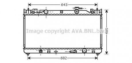 Радиатор охлаждения TOYOTA CAMRY (01-) 2.0/2.4 (выр-во AVA) AVA COOLING TO2282 (фото 1)