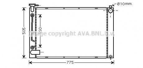 Радіатор охолодження LEXUS RXII 330 (AVA) AVA COOLING TO2343