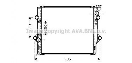 Радіатор охолодження TOYOTA LANDCRUISER 4.0i (вир-во) AVA COOLING TO2367 (фото 1)