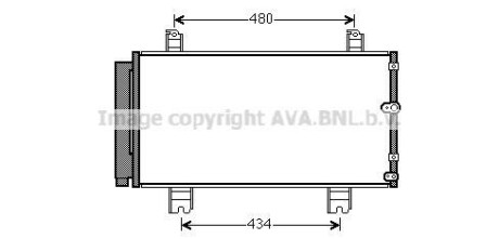 Радіатор кондиціонера AVA QUALITY COOLING AVA COOLING TO5572D (фото 1)