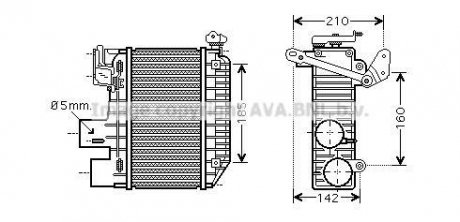 Радиатор интеркулера Toyota Avensis/Corolla 2.0 D-4D 99-09 AVA QUALITY COOLING AVA COOLING TOA4365