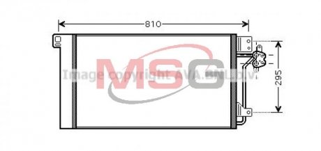Конденсор кондиционера TRANSPORTER T5 ALL 03- (AVA) AVA QUALITY COOLING AVA COOLING VNA5236D (фото 1)