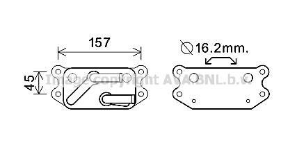 Радіатор масла, двигательное масло AVA QUALITY COOLING AVA COOLING VO3159