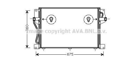 Радіатор кондиціонера AVA QUALITY COOLING AVA COOLING VO5077 (фото 1)