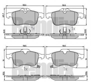 КОЛОДКИ ТОРМОЗНЫЕ OPEL COMBO ПЕРЕД Bendix 510412