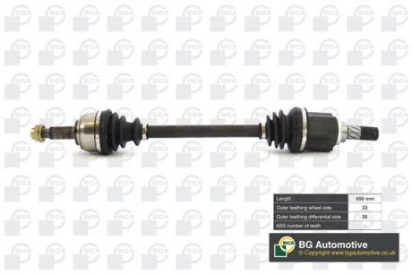 Полуось Nissan Micra/Note 1.2-1.6 02-14 (23/26) 650mm Л. BGA DS6310L