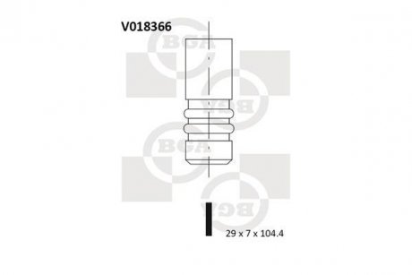 Клапан выпускной BGA V018366