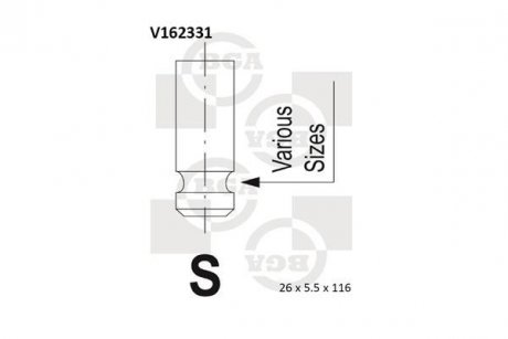 Клапан выпускной BGA V162331