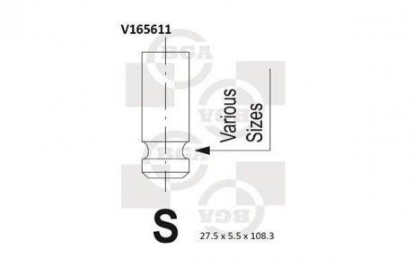 Клапан выпускной BGA V165611