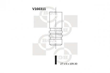 Клапан випускний BGA V166311
