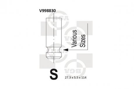 Клапан випускний BGA V998830