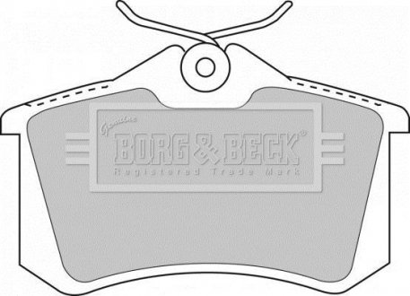 Тормозные колодки, дисковый тормоз (набор) BORG & BECK BBP1512