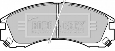 Гальмівні колодки, дискове гальмо (набір) BORG & BECK BBP1565